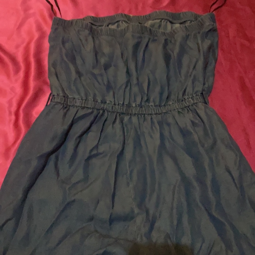 Blue Jean One Piece Straight Leg Pantsuit - Picture 4 of 5